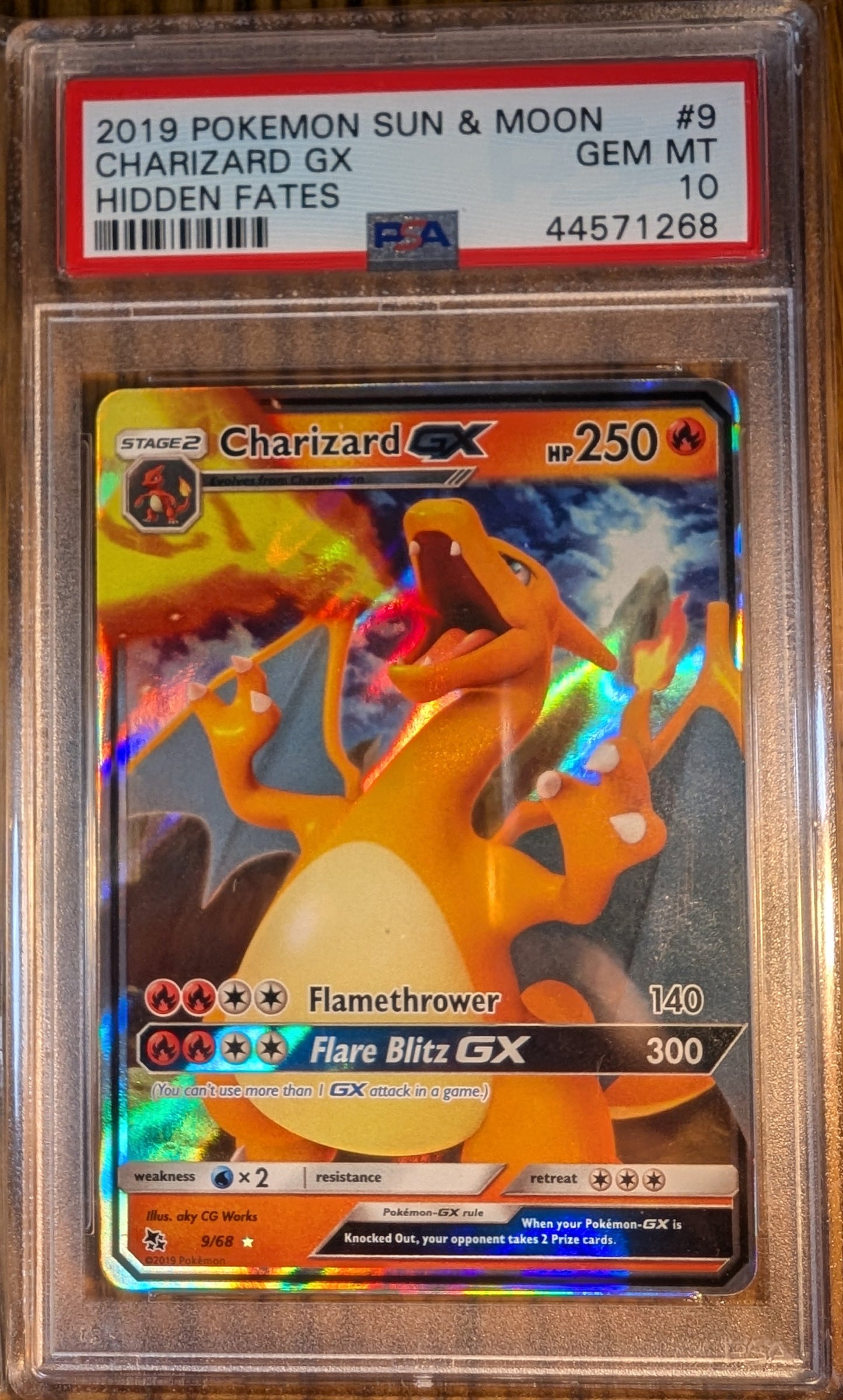 2019 Pokemon S&M Charizard GX #9 Gem Mint 10