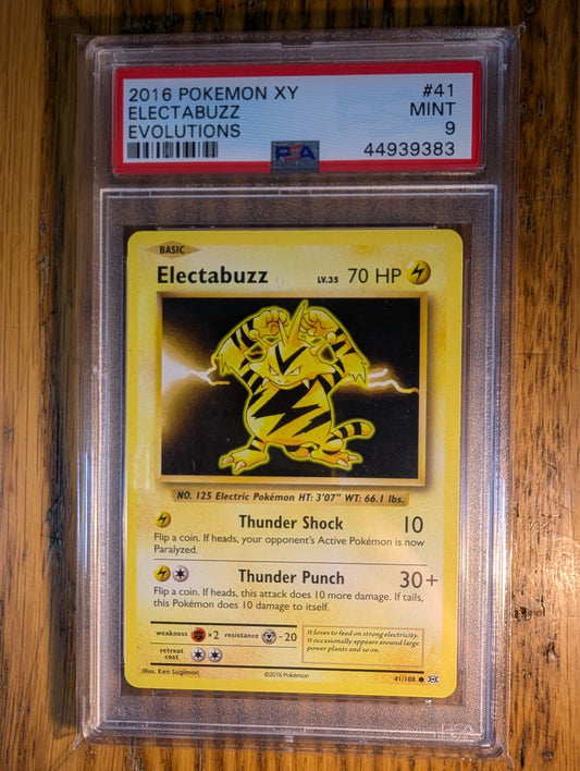 2016 Pokemon XY Evolutions Electabuzz #41 PSA Mint 9